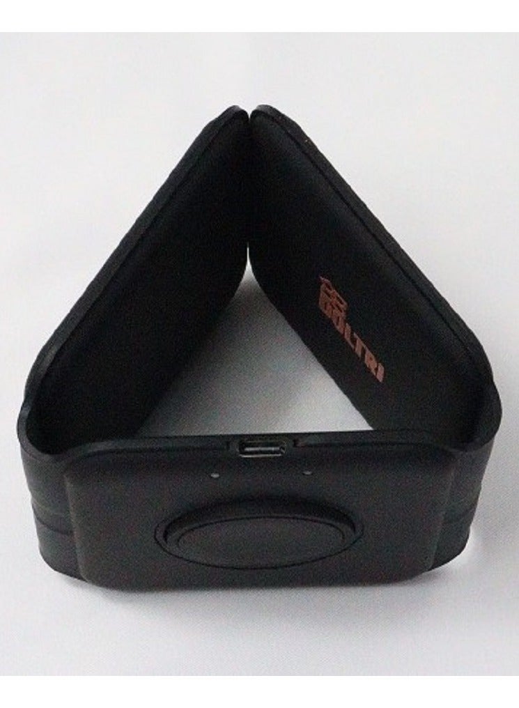 دولتري شاحن لاسلكي مغناطيسي 3 في 1 (أسود) - Image 1