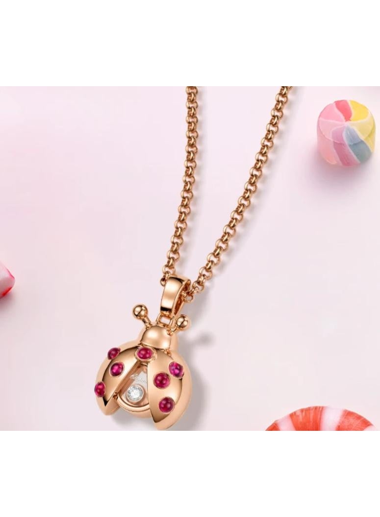 Chopard 18k Gold Happy Diamonds Ladybug Necklace - Image 3