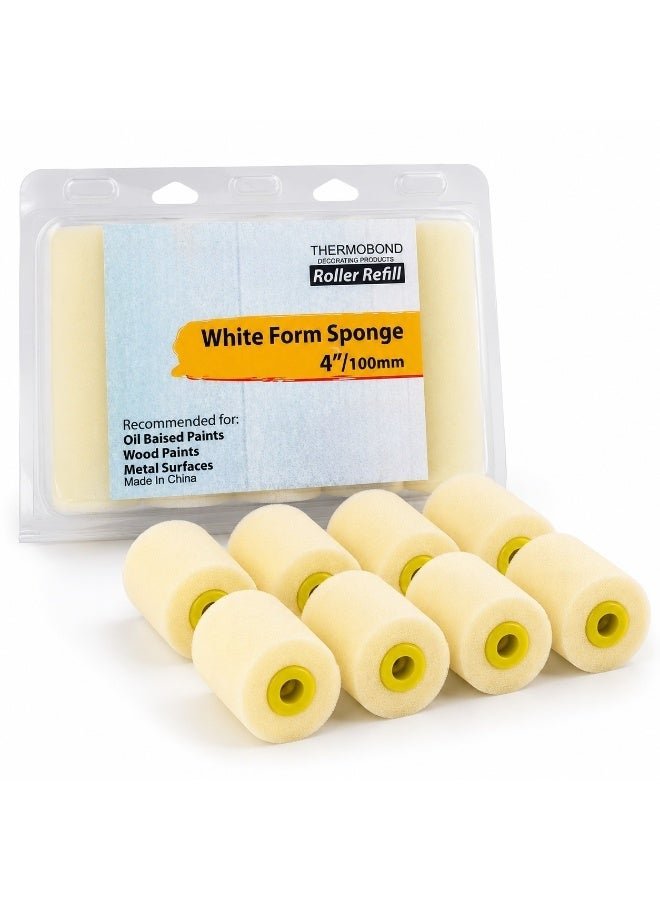 Thermobond White Foam Sponge Roller Refill 4 Inch / 100mm – Pack of 10, Paint Roller Sleeve for Oil Based Paints, Wood Paints & Metal Surfaces - Image 2
