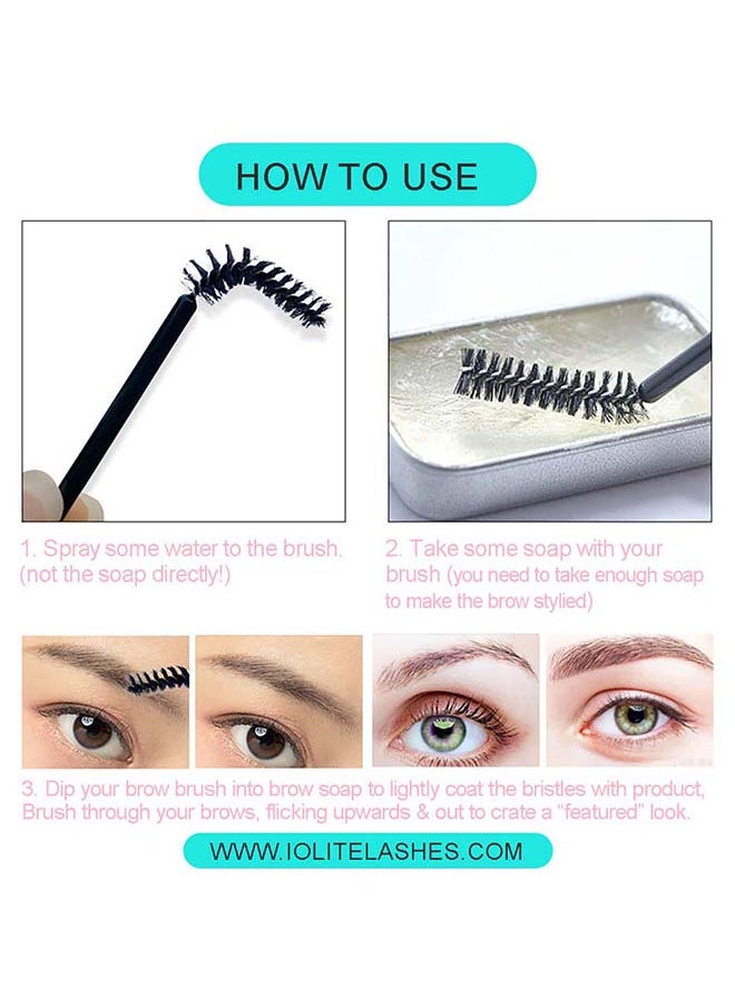 IOLITE 3D Feathery Brows Soap Kit Natural Wild Brows Wax Makeup Long Lasting Waterproof Eyebrow Setting Gel Pomade Cosmetics IBS25  - Image 2
