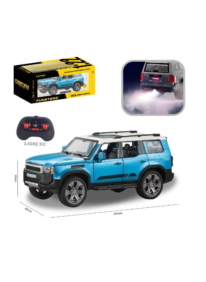 Funsterz 1:22 RC Toyota Prado – Spray Mist Alloy Body Remote Control Car with LED Lights, Rechargeable Battery, Full-Function Driving – Realistic Die-Cast Off-Road Model - Image 4