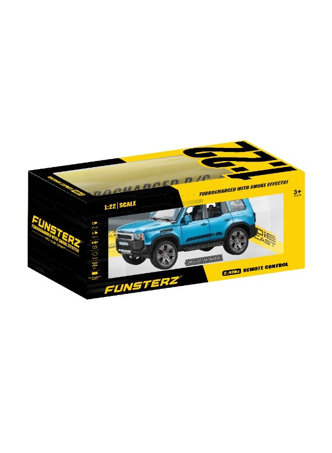 Funsterz 1:22 RC Toyota Prado – Spray Mist Alloy Body Remote Control Car with LED Lights, Rechargeable Battery, Full-Function Driving – Realistic Die-Cast Off-Road Model - Image 5