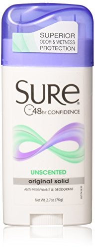 Sure Original Solid Unscented AntiPerspirant Deodorant 270 oz Pack Of 3 - Image 2