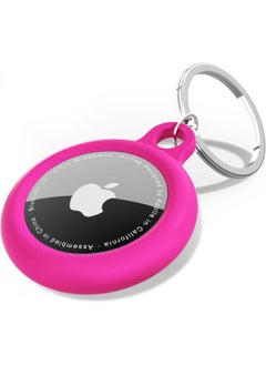 Thickened Silicone Protective Case For Apple AirTag Pet Locator Anti-Fall Shockproof Soft Shell In 8 Colors Durable Protection-Color:fluorescent Powder-Applicable Model:AirTag