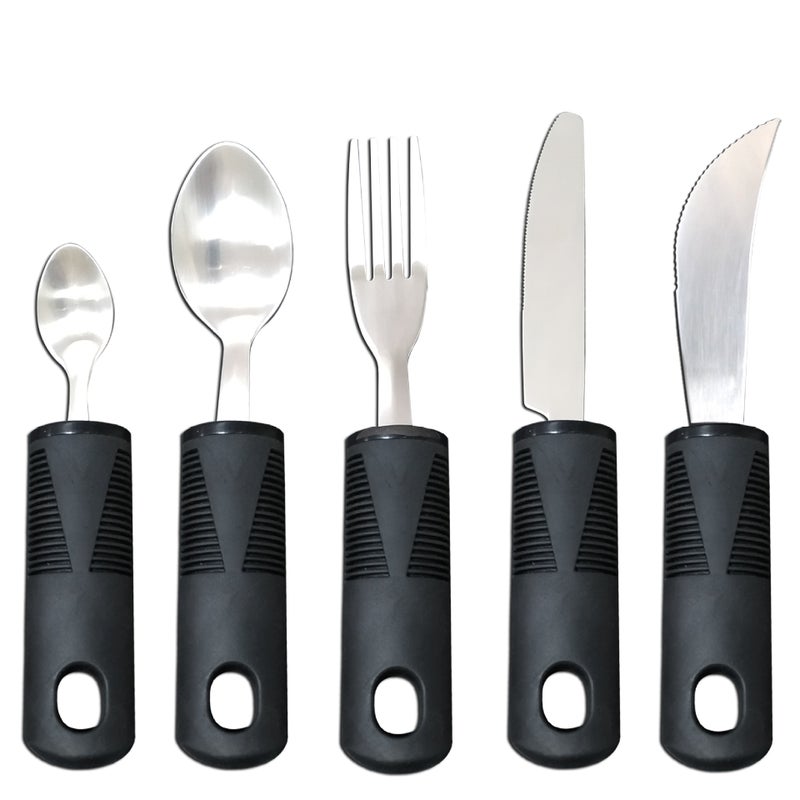 general Adaptive Stainless Steel Cutlery Set with Flexible Handles for Adults - Image 1