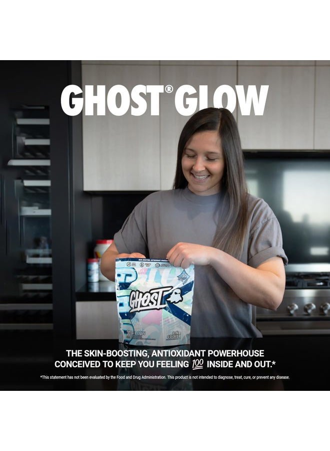 Ghost Glow Sticks: Beauty and Detox Supplement - 30 On-The-Go Stick Packs, Pina Colada - Hyaluronic Acid, Biotin & L-Theanine for Skin-Boosting Support – Sugar Free, Gluten Free - Image 2