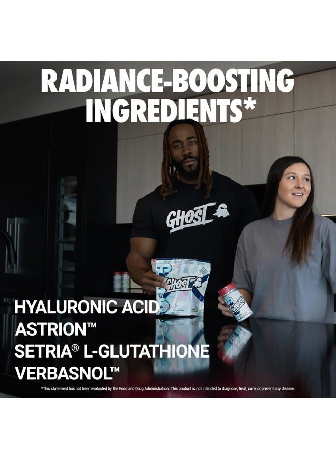 Ghost Glow Sticks: Beauty and Detox Supplement - 30 On-The-Go Stick Packs, Pina Colada - Hyaluronic Acid, Biotin & L-Theanine for Skin-Boosting Support – Sugar Free, Gluten Free - Image 3