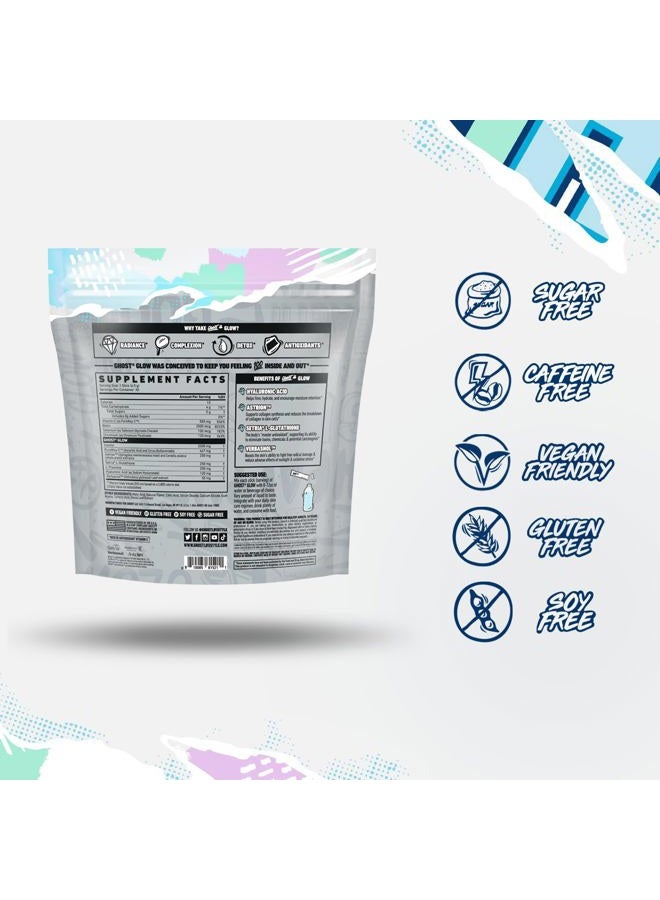 Ghost Glow Sticks: Beauty and Detox Supplement - 30 On-The-Go Stick Packs, Pina Colada - Hyaluronic Acid, Biotin & L-Theanine for Skin-Boosting Support – Sugar Free, Gluten Free - Image 5