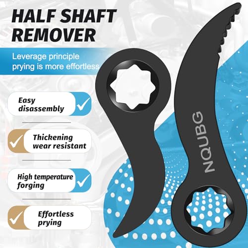 NQUBG Pry bar wrench adapterHalf Shaft Removal Car Repairing Tools Half Shaft Removal Tool High quality Crowbar Adapter2025 Upgraded version12pry bar wrench adaptor headRatchet pry bar attachment 2 - Image 3