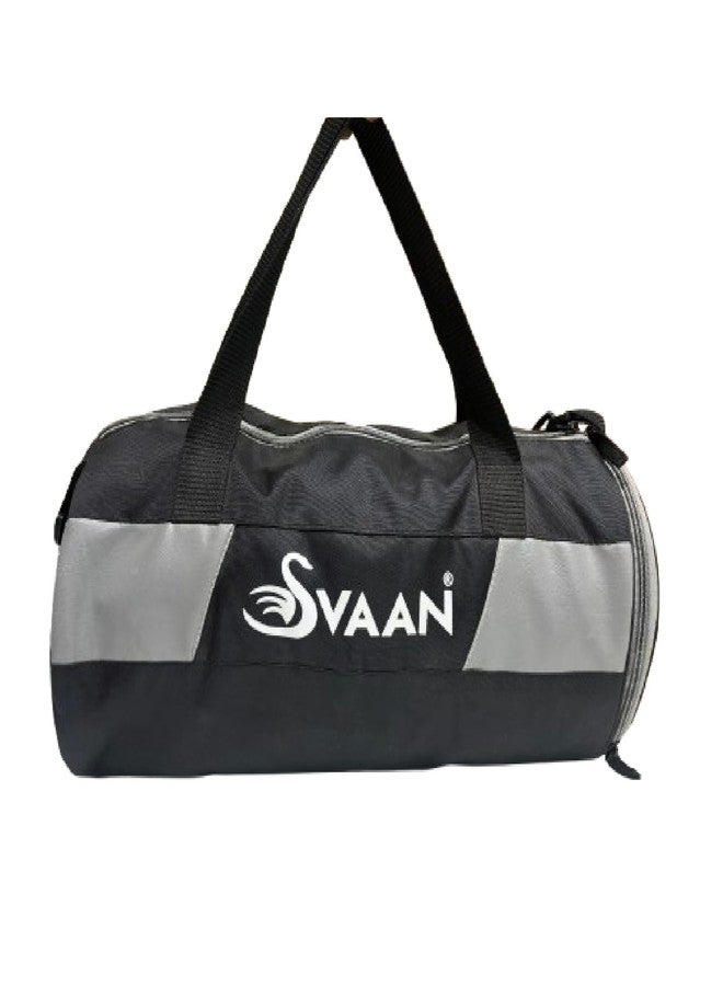 حقائب رياضية من SVAAN للرجال مع حجرة منفصلة للأحذية، حقائب رياضية نسائية، حقيبة سفر للجنسين لحمل الأغراض الرياضية والسفر، حقائب رياضية قابلة للتعديل للأحذية والمناشف، حقيبة رياضية 20 لتر - أسود - Image 1