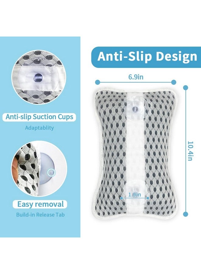 Conbella Luxury Bath Pillows for Tub, Slip Resistant Waterproof Bath Pillows for Tub Neck and Back Support with 2 Strong Suction Cups, Relaxing Spa Essentials - Image 4