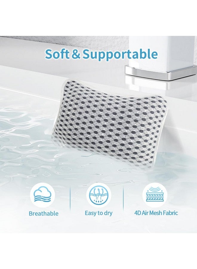Conbella Luxury Bath Pillows for Tub, Slip Resistant Waterproof Bath Pillows for Tub Neck and Back Support with 2 Strong Suction Cups, Relaxing Spa Essentials - Image 3