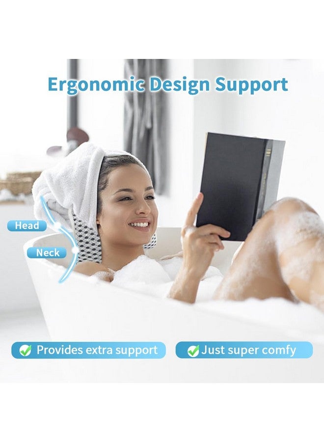 Conbella Luxury Bath Pillows for Tub, Slip Resistant Waterproof Bath Pillows for Tub Neck and Back Support with 2 Strong Suction Cups, Relaxing Spa Essentials - Image 2