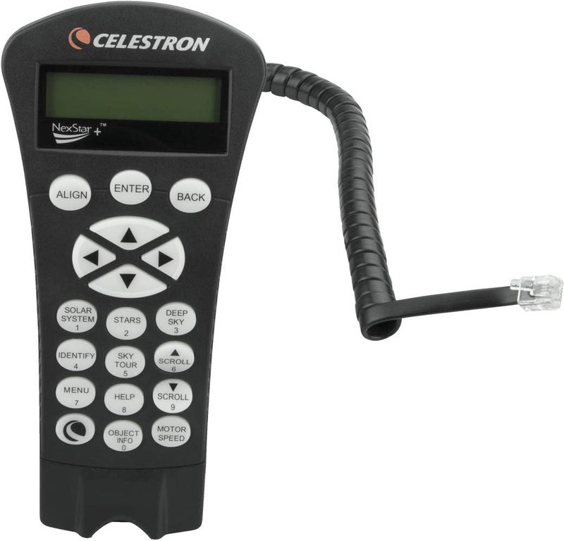 Celestron 93982 NexStar+ Hand Control, Compatible with all Equatorially Mounted (EQ) NexStar Telescopes, Black - Image 1