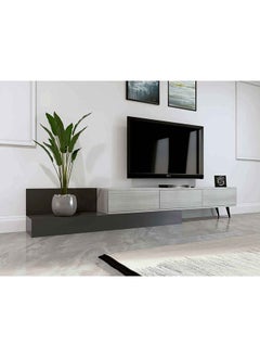 Stylish Home White and gray TV table cabinet - TV55  40x320x40 cm  - Image 1