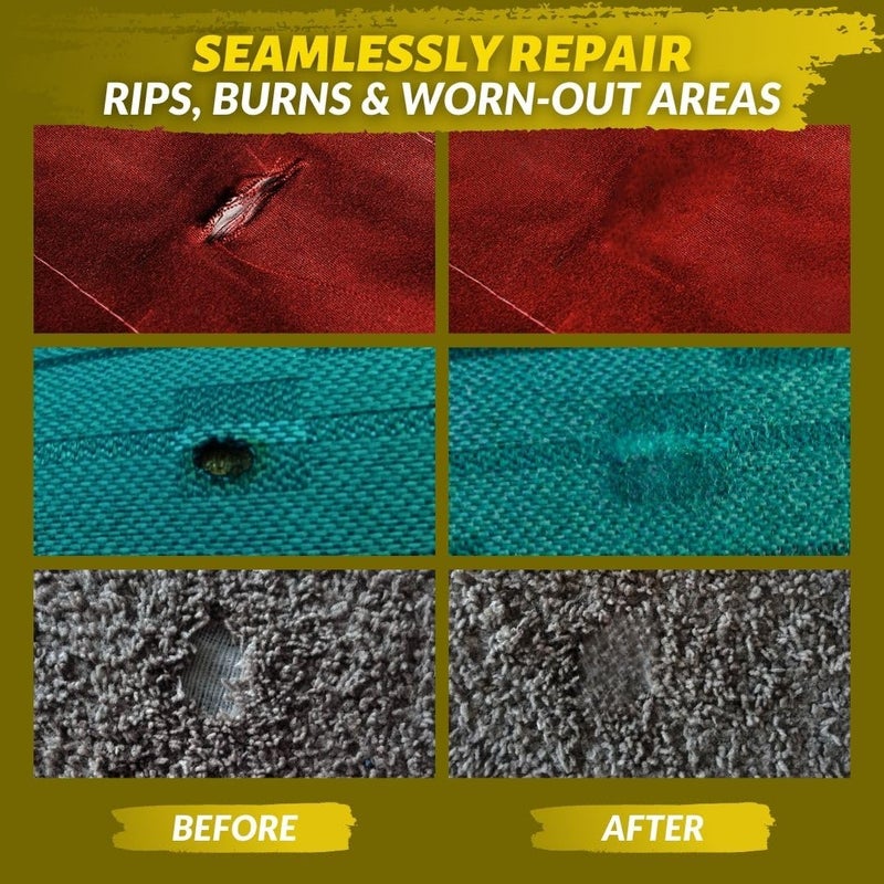 Coconix COCONIX Fabric & Carpet Repair Kit | Fix Tears, Holes, and Burns on Fabric and Carpet Upholstery, Rugs, and Clothing | Easy Application with Customizable Colors  - Image 3