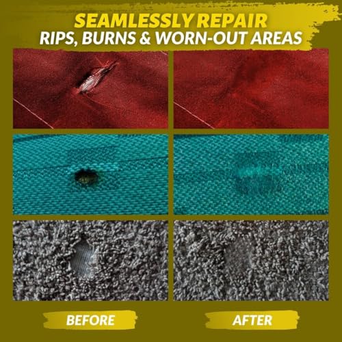 COCONIX Fabric & Carpet Repair Kit | Fix Tears, Holes, and Burns on Fabric and Carpet Upholstery, Rugs, and Clothing | Easy Application with Customizable Colors - Image 3