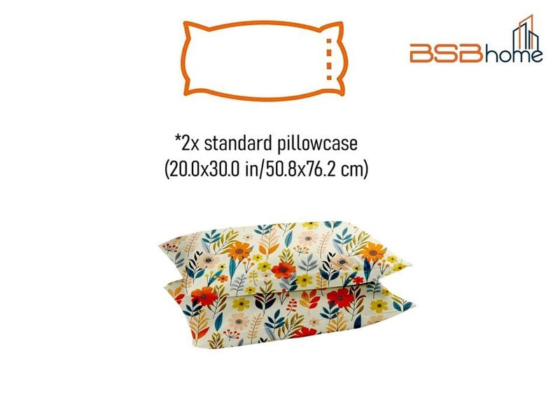 BSB مجموعة كينغستون من BSB HOME - ملاءات سرير قطنية بحجم كينغ الترا مع 2 غطاء وسادة بحجم كينغ | ملاءات ناعمة فاخرة، قابلة للتنفس، مقاومة للانكماش، مجموعة 3 قطع | 108X108 بوصة - أبيض متعدد الألوان - Image 3