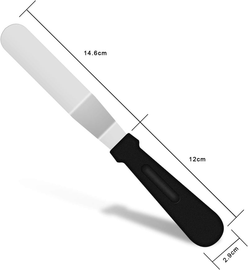 KUFUNG Icing Spatula, Offset Spatula, Stainless Steel with PP Plastic Handle Cake Decorating Frosting Spatula - Image 2