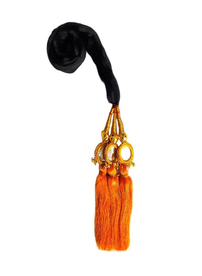 Rapidsflow Dance Accessories/Braids For women And Girls/Wedding Hair accessories/Traditional Hair Accessories (Orange) - Image 3