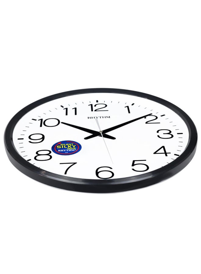 Rhythm Wall Clock, Simple And Creative Design, Bedroom Clock, Wall-mounted Clock, 36cm, Black, Cmg494nr02 - Image 2
