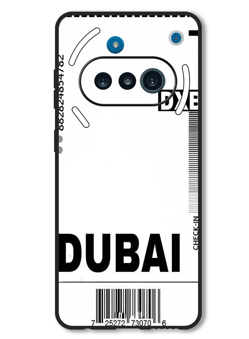 Theodor Case Compatible with Nothing Phone 3a Protection Shockproof Bumper Cover DXB Boarding pass - Image 1