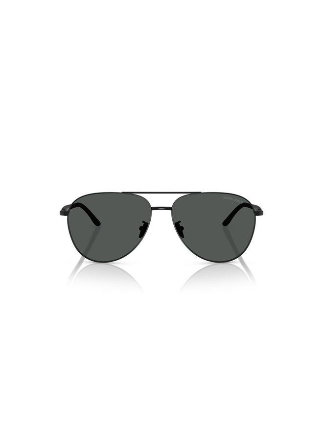 GIORGIO ARMANI Man PILOT  SUNGLASSES- AR 6162 - lense size:58mm - MATTE BLACK - Image 2
