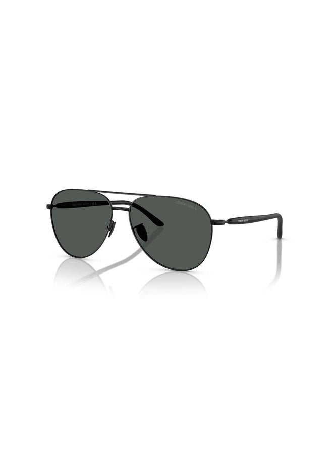 GIORGIO ARMANI Man PILOT  SUNGLASSES- AR 6162 - lense size:58mm - MATTE BLACK - Image 1