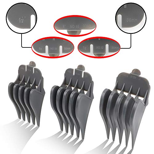 CR8GR8 Hair Clipper Guards, 3 Count - Includes NO.10, NO.12, NO.16 - Fits Most Wahl Clippers, 1.5 inch & 1.25 inch & 2 inch, Gray - Image 2
