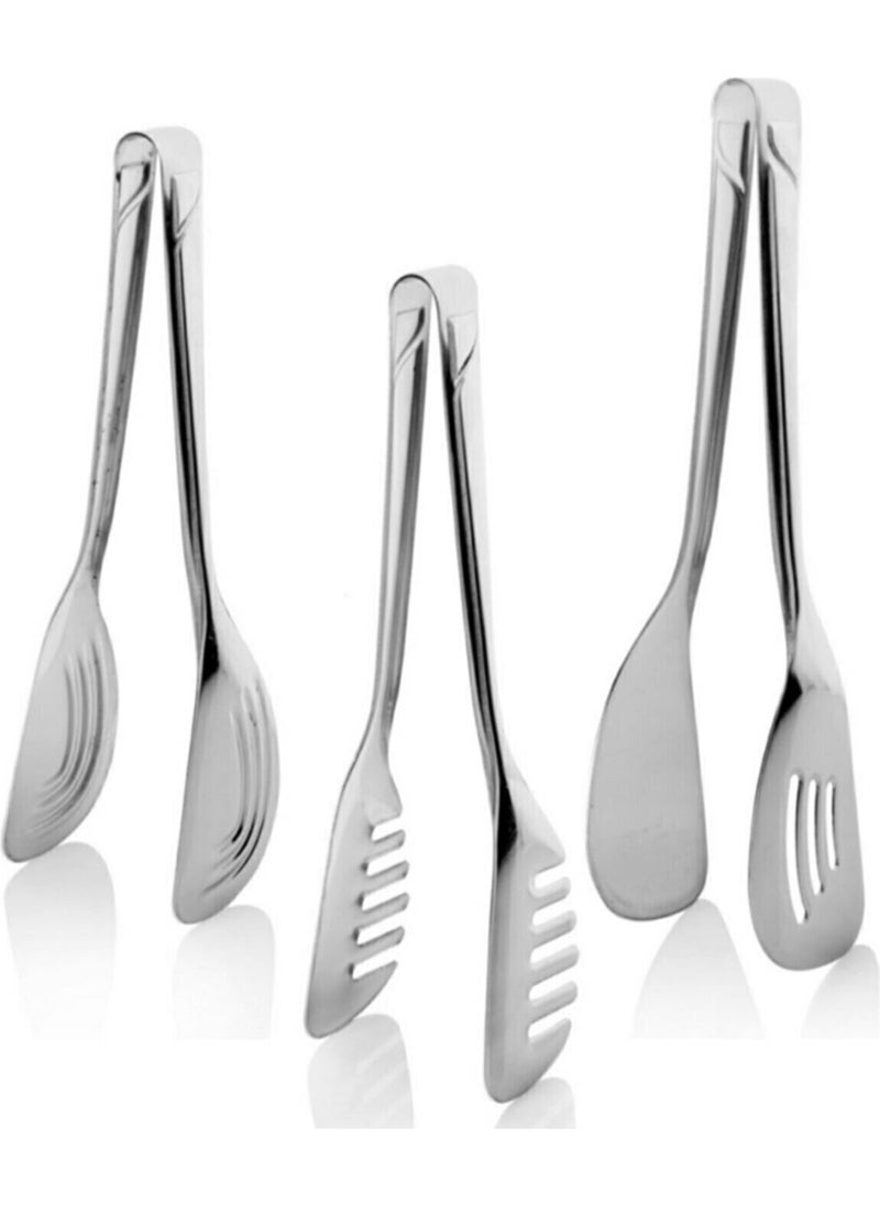 Fbz Home 3-Piece Luxury Serving Set Pasta-Pasta-Salad Tongs 