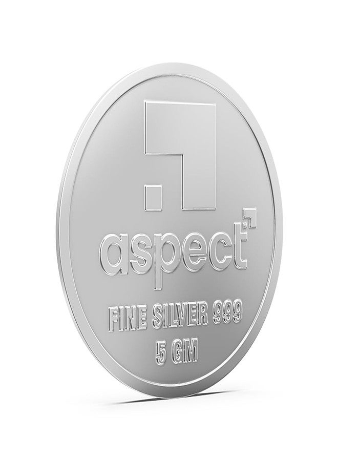 Aspect Bullion Wedding Silver Coin 999 Purity for Gifting & Investment - 5 gm D3 - Image 2