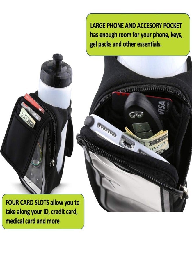 غير بيست زجاجة ماء للجري من جير بيست - زجاجة ماء قابلة لإعادة الاستخدام بسعة 23 أونصة، محمولة، مثالية للجري والمشي والتنزه والتمارين الرياضية والسفر، مزودة بحامل هاتف بسحاب - Image 5