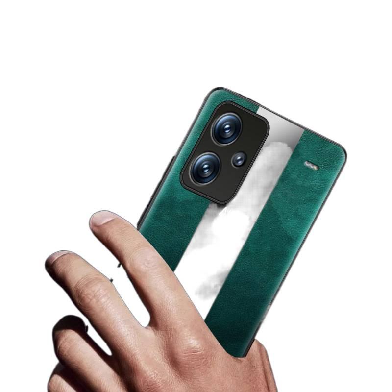 MS غطاء واقي، الحماية من السقوط، تغطية كاملة، أخضر، سيليكون، مقاوم للصدمات لـ Redmi Note 14 Pro من السيليكون باللون الأخضر باللون الأحمر - Image 3