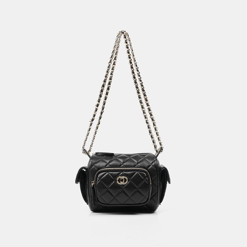 Wanderer Bag Armpit Bag Pocket Women'S Bag 24K Sheepskin Rhombic Chain Multifunctional Camera Bag - Image 1