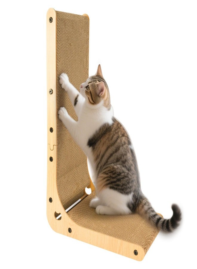 Graceware L Shape Cat Scratcher with Ball Toy,23.6 Inch Cat Scratchers for Indoor Cats,Cat Scratching Board Furniture Protector,Cat Scratching Post - Image 1