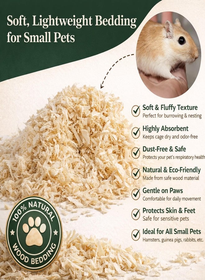 Pets Pro شركة بيتس برو، نشارة خشب الصنوبر الخالية من الغبار، فراش للهامستر والطيور والشنشيلات وخنازير غينيا والفئران والأرانب والزواحف والحيوانات الصغيرة | مواد تعشيش مريحة للطيور - عبوة من (1) - Image 5