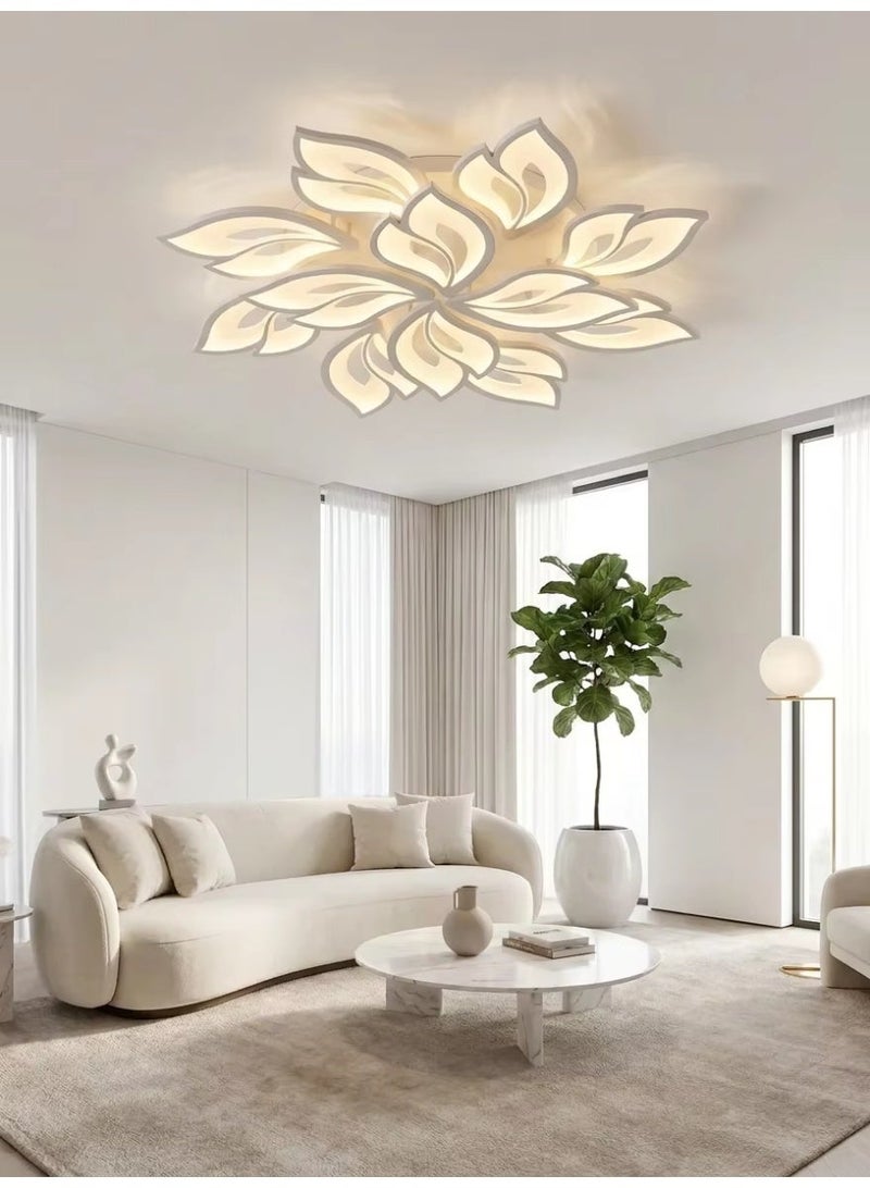 SageLiving Modern Petal Design LED Ceiling Light 144W | Dimmable White Acrylic Flush Mount Lamp for Bedroom, Dining Room & Kids Room | 85cm*12cm Decorative Lighting (20–30㎡) - Image 1