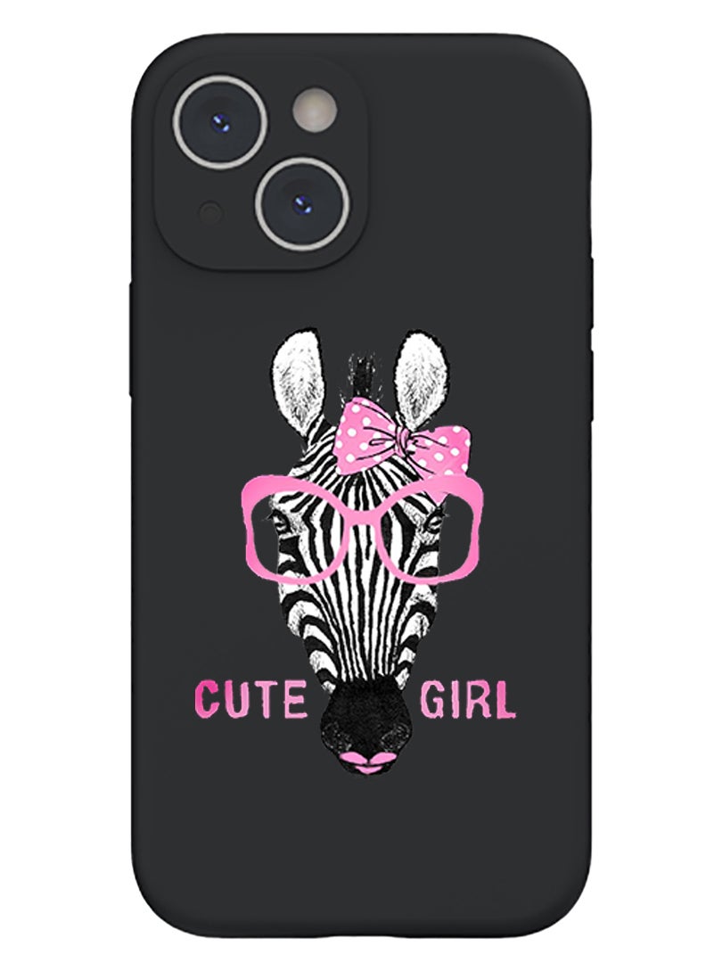 Theodor Protective Slim Fit Case Liquid Silicone Cover with Full Body Protection Anti-Scratch Shockproof Case For iPhone 13 Black  - Discover-01 - Image 1