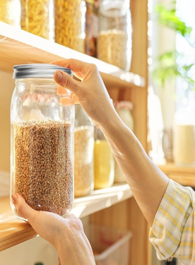 STARSIDE Mason Jars 32oz 4-Pack with Wide Mouth Airtight Lids - Image 5