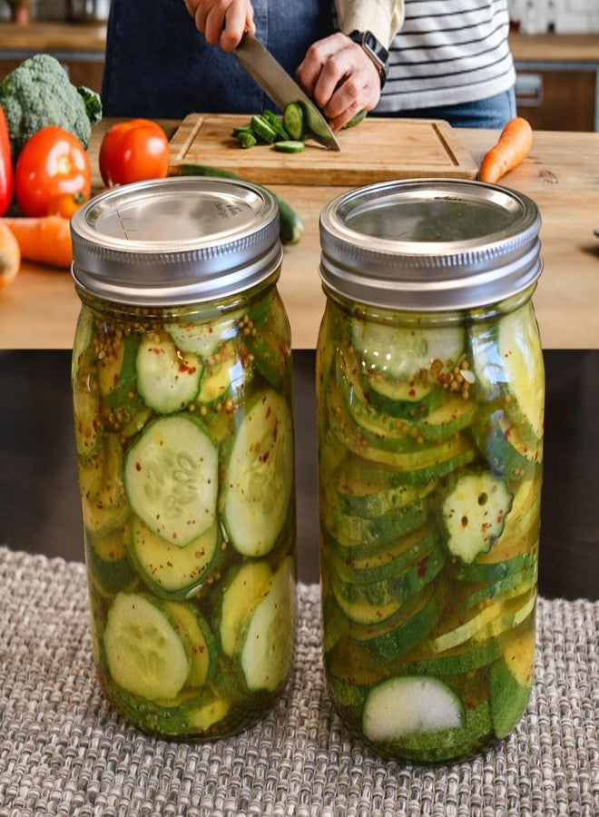 STARSIDE Mason Jars 32oz 4-Pack with Wide Mouth Airtight Lids - Image 3