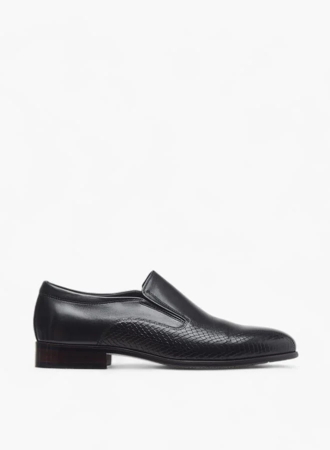 DUCHINI Men's Textured Slip-On Loafers