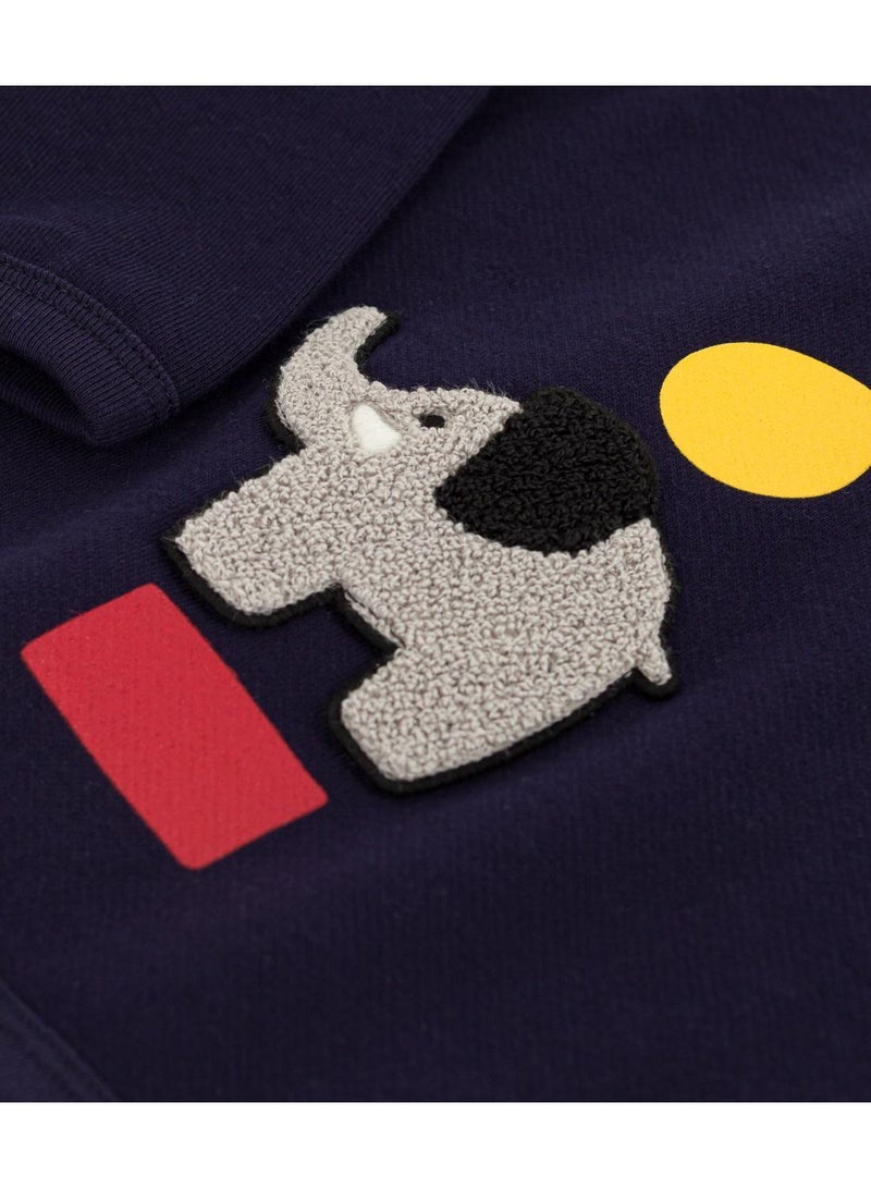 Petit Bateau Babies' elephant patterned cotton sweatshirt - Image 3