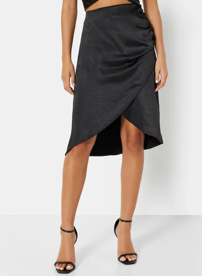 جاكلين دي يونج Satin Wrap Midi Skirt