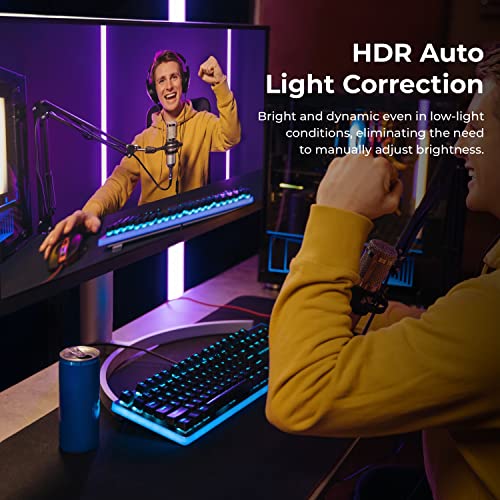 OBSBOT Tiny PTZ 4K Webcam, AI Powered Framing & Autofocus, 4K Video Conference Camera with Dual Omni-Directional Microphones, Auto tracking with 2 axis gimbal,HDR,60 FPS,Low-Light Correction,Streaming - Image 5