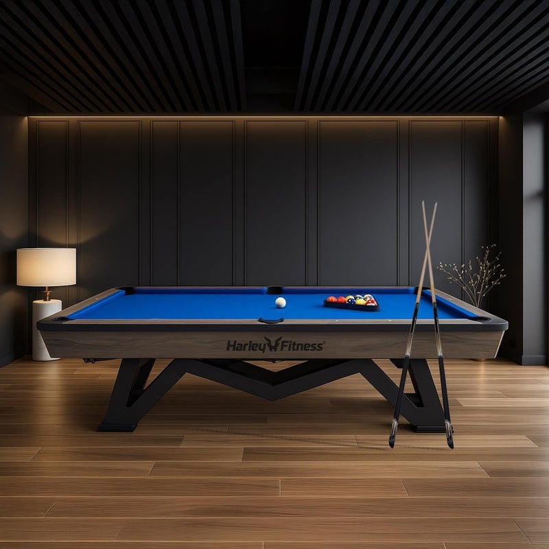 Harley Fitness Vantage Marble Billiard Table – 9 ft Tournament-Grade Slate Pool Table for Home, Club & Game Room (Blue) - Image 4