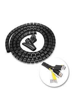 Generic 2M 16mm Flexible Spiral Cable Wire Protector Cable Organizer Computer Cord Protective Tube Clip Organizer Management Tools  - Image 1