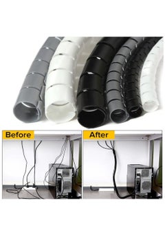 Generic 2M 16mm Flexible Spiral Cable Wire Protector Cable Organizer Computer Cord Protective Tube Clip Organizer Management Tools  - Image 4