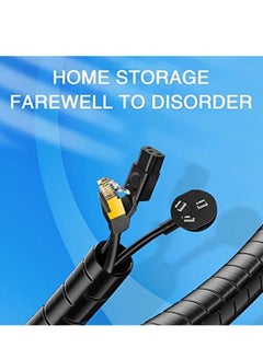 Generic 2M 16mm Flexible Spiral Cable Wire Protector Cable Organizer Computer Cord Protective Tube Clip Organizer Management Tools  - Image 2
