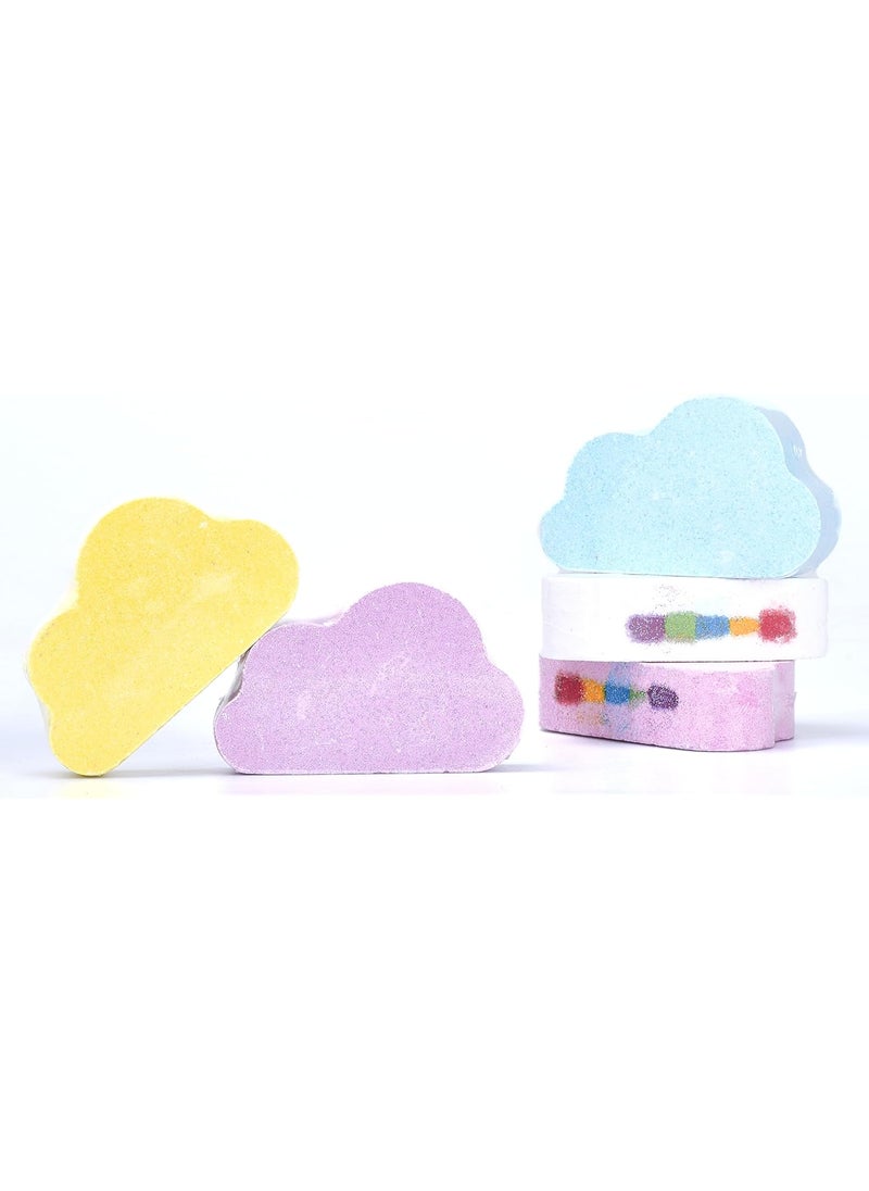 MEANT2TOBE - MEANT2TOBE Cloud Bath Bomb  Rainbow Bath Bombs  Set of 5  Fun Bath Sets for Relaxation  Ideal Birthday Gift  Moisturizing and Relaxing Bath Time  Vibrant Colors 41x28 inches - Image 1