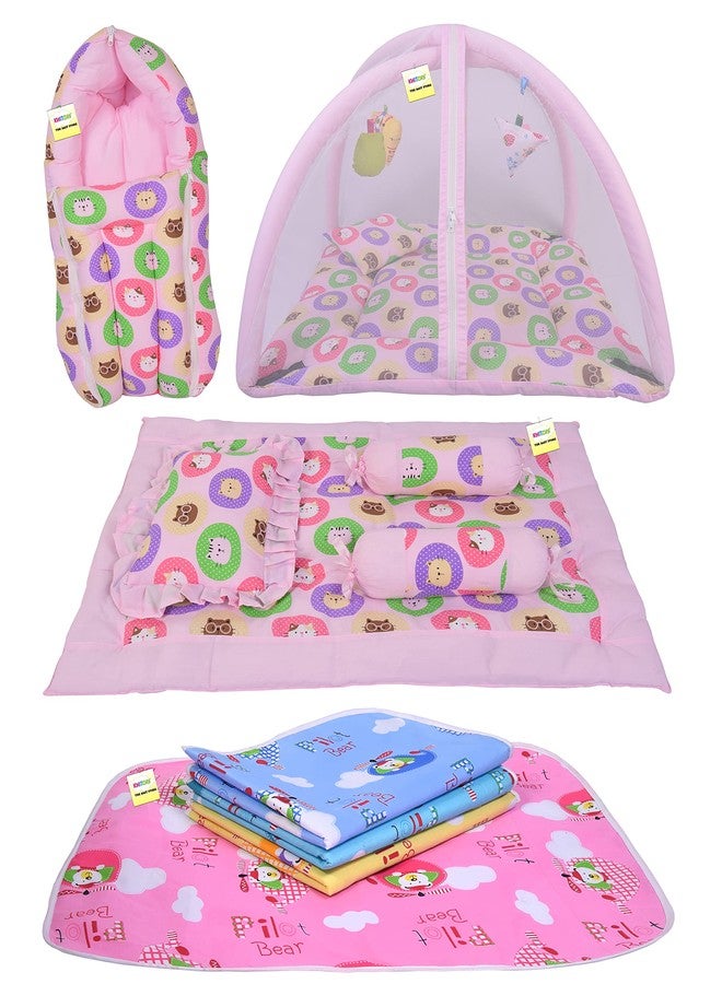 Kwitchy Flat Bed Baby Bedding Set for New Born Essential Combo (0-6 Months) (4PCS Set) - Image 1